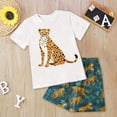 thumbnail image 2 of Gubotare Pajamas for Boys Trendy Toddler Boys Short Sleeve Pajamas Sets Pjs Cotton Sleepwear Infant Kids Size 7-8 (White,7-8 Years), 2 of 5