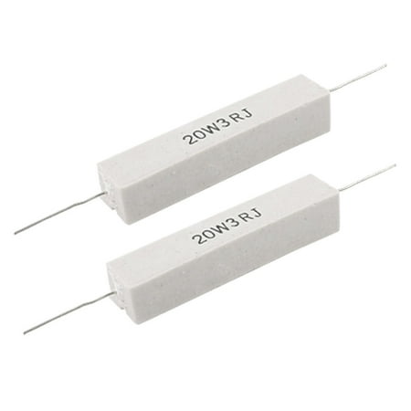 Ohm 25 Watt Wirewound Resistor - 2x 20W 3 Ohm Ceramic Wirewound Cement Resistor 3R 20 Watt