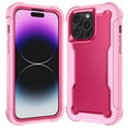 thumbnail image 5 of Designed for Apple iPhone XR Tough Hybrid Shockproof Hybrid PC + TPU Bumper Frame Rubber Drop Proof 3in1 Armor Full Body Phone Case Cover [Hot Pink], 5 of 11