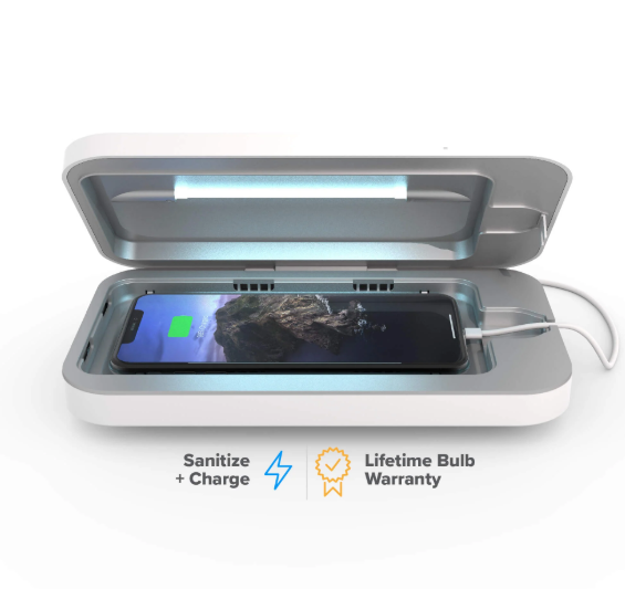 Open Box PHONESOAP 3: UV PHONE SANITIZER AND CHARGER - WHITE