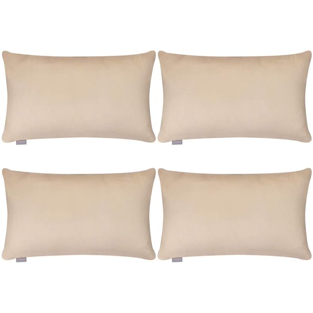 Thmyo Paquete de 4 fundas de almohada 100% algodón, cómodas, decorativas y sólidas, fundas de cojín cuadradas, fundas de almohada en blanco para sublimación, fundas de almohada navideñas para sofá (18