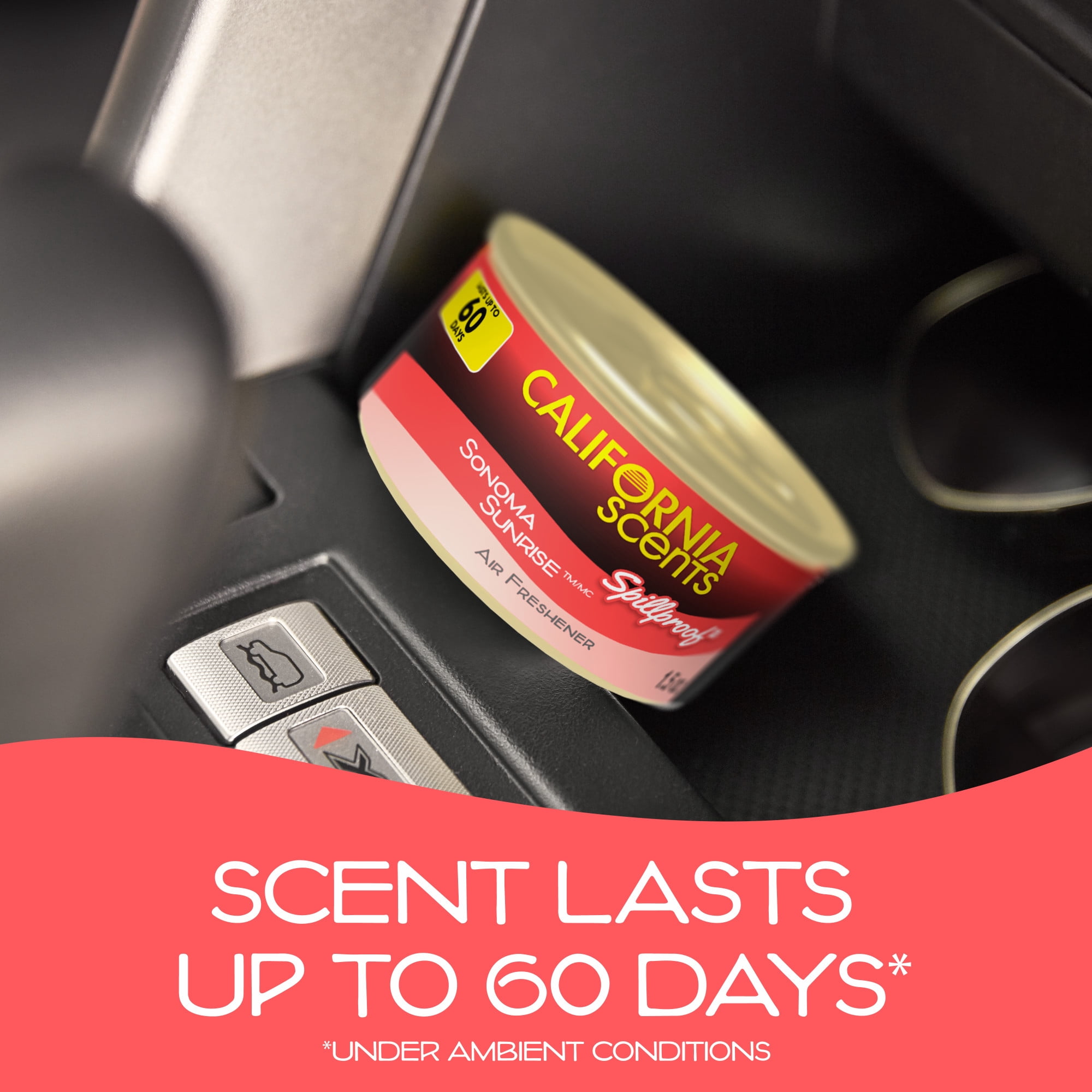 California Scents Spillproof Solid Air Freshener Can for Home or Auto, Sonoma Sunrise Scent