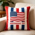 thumbnail image 1 of 4th Of July Independence Day Pillow Covers Patriotic Flag Throw Pillow Cases And Decorative Cushion Covers For Home Sofa Couch, 1 of 7