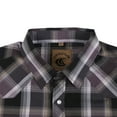 thumbnail image 4 of Coevals Club Men's Western Shirt Cowboy Plaid Country Pearl Snap Button Long Sleeve Two Pockets Work Shirts 01 Purple Black White Small, 4 of 7