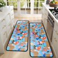 thumbnail image 4 of Kitchen Rugs Sets Of 2,Basset Hound Dog and Flower Anti Fatigue Kitchen Mat Rugs Non Slip Washable,Decorative Kitchen Floor Mats for Kitchen,Sink,Laundry,17"x47"+17"x47", 4 of 5