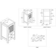 thumbnail image 4 of Blossom 16" Bathroom Vanity | Espresso | Solid Wood | Ceramic Sink | Freestanding Single Vanity, 4 of 8