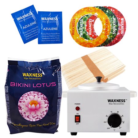 Waxness Premium Luxury Bikini Lotus Professional Stripless Waxing Kit with 14 Oz / 0.4 Kg Wax Bag