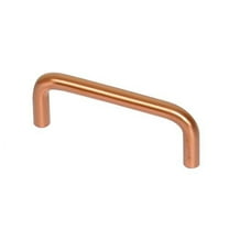 Satin Copper Cabinet Hardware Wire Handle Pull - 3" Hole Centers