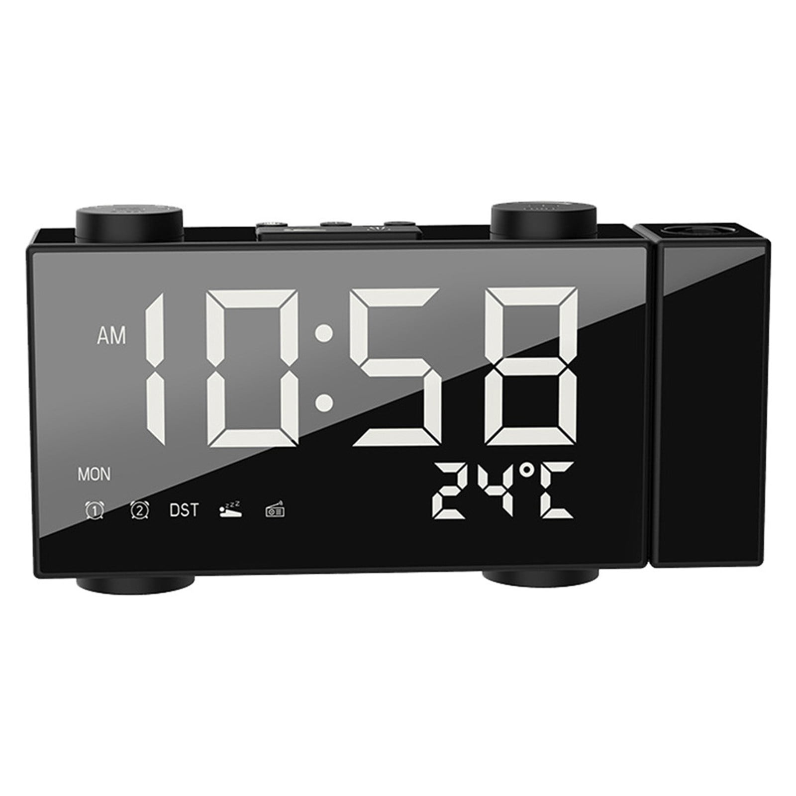 Alarm Clock LED Wall/Ceiling Projection LCD Digital Voice Talking FM Radio Clock 