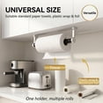 thumbnail image 5 of Under Cabinet Toilet Paper Towel Holder, Heavy Duty Stainless Steel Wall Mount Rack, Fits Jumbo Rolls, Adhesive or Screw Installation, Silver, 5 of 14