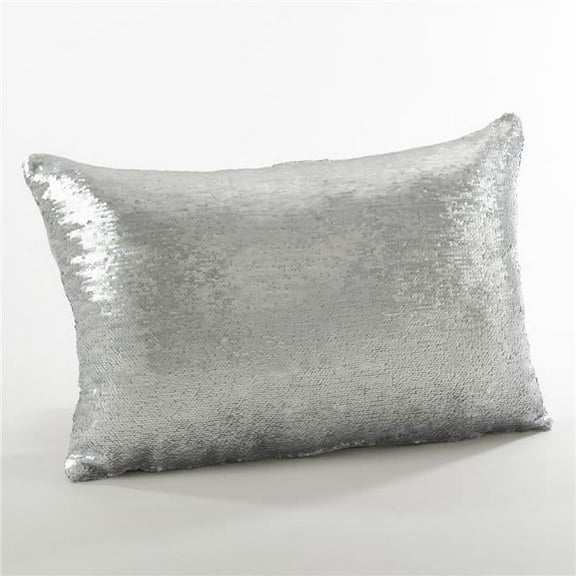 Saro Lifestyle Reversible Sequin Mermaid Poly Filled Throw Pillow