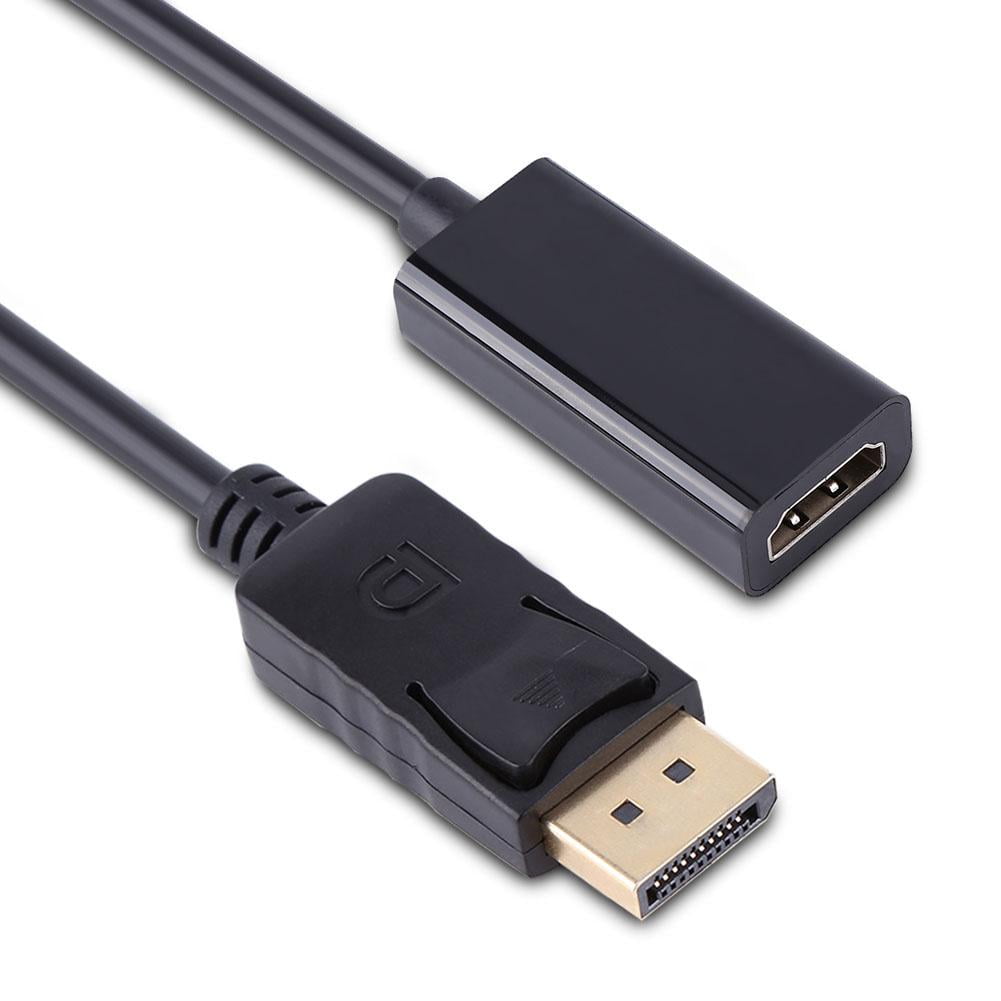 Tebru DP to HDMI Adapter Cable,DP Displayport Male to HDMI Female Cable