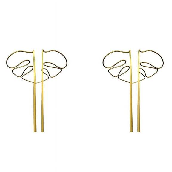 2X Monstera Shaped Plant Support Reusable Sturdy Alloy Plant Stem Support Holder Plant Retaining D