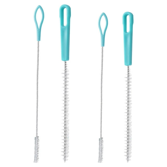 GOOHOCHY 4 cepillos de limpieza para pajitas, cepillo limpiador de pajitas de nailon, juego de cepillos de limpieza para pipas, tubos, botellas, vasos, limpieza de pajitas.