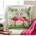 thumbnail image 2 of LR Home Panama Performance Poly Filled Pillow in Pink/Green, 20" x 20", 2 of 6