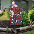 thumbnail image 6 of Usa Flag Patriotic Floral Garden Flag 12"x18" Double-Sided Yard Flags for Outside Outdoor All Seasonal Decoration, 6 of 6