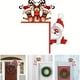 thumbnail image 4 of Decoración de marco de puerta de Papá Noel, esquina de puerta de madera, letrero de alce de Papá Noel, decoraciones navideñas para puertas de interior y exterior, 4 of 5