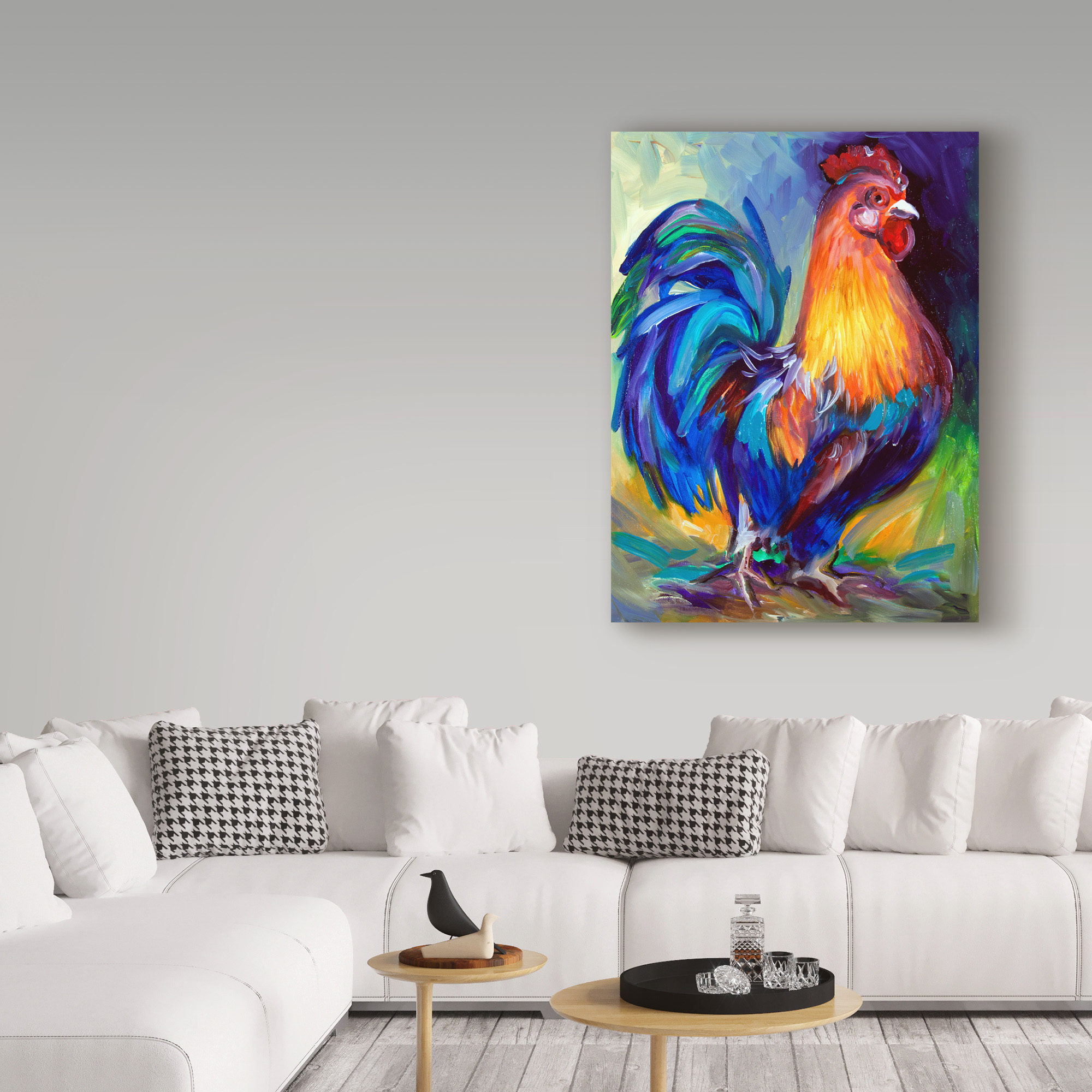 Trademark Fine Art 'Rooster One' Canvas Art by Marcia Baldwin