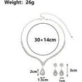thumbnail image 3 of Rhinestone Wedding Jewelry Sets for Women Bridal,Glitter Crystal Teardrop Statement Prom Earrings Necklace Party Costume Jewelry Sets for Bridesmaid, 3 of 16