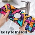 thumbnail image 6 of Sikiie Vibrant Graffiti Urban Art Splash Guard for Sink Faucet-1 PC Super Absorbent Fast Drying Mat Sink Gadgets-Splash Guard for Kitchen, Sink Mat, 6 of 7