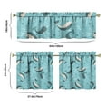 thumbnail image 6 of Kitchen Curtains 24 Inch Short - 3 Panel Set, Shark Whale Dolphin Ocean Theme, Rod Pocket Window Curtain, 100% Polyester for Nautical Farmhouse Kitchen, Easy Wash, 6 of 6