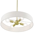 thumbnail image 6 of 46924-12 Livex Lighting Venlo - 4 Light Medium Drum Pendant In Timeless Style-12.75 Inches Tall and 22 Inches Wide-Satin Brass/Shiny White Finish, 6 of 10