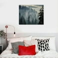 thumbnail image 4 of COMIO Winter Nordic Forest Wall Decoration Living Room Green Pine Wall Art Bedroom Misty Mountain Picture Natural Landscape Painting Modern Art Office Home Decoration, 4 of 4