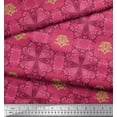 thumbnail image 2 of Soimoi Cotton Cambric Fabric Filigree Damask Print Fabric by the Yard 56 Inch Wide, 2 of 3