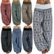 thumbnail image 2 of Pantalones holgados de pierna ancha con estampados para mujer, pantalones casuales, pantalones Harlan, 2 of 5