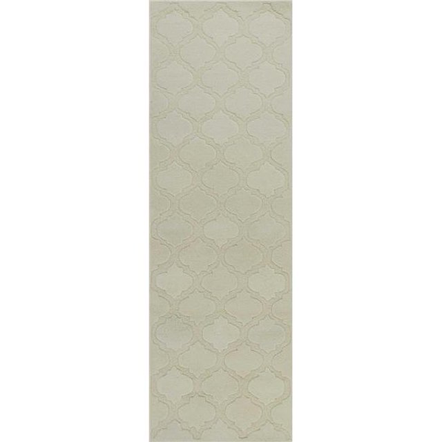 HomeRoots 354090 2 ft. 3 in. x 7 ft. 6 in. Runner Wool Ivory Area Rug