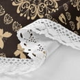 thumbnail image 3 of Coolnut Gold Paisley Round Tablecloth, Washable Oil Proof Table Cover for Kitchen Holiday Party Wedding Picnic Decoration, 3 of 7