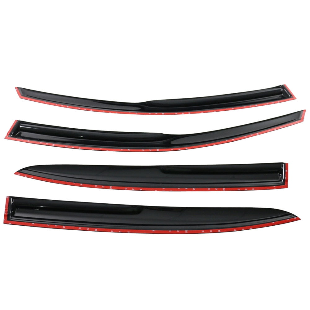 Ikon Motorsports Compatible with 13-17 Honda Accord Sedan MU Style Acrylic Window Vent Visor Deflector Rain Guards 4Pc Outside Mount 2013 2014 2015 2016 2017