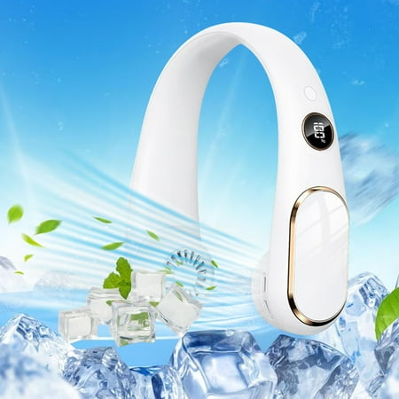 

XOAIHY Summer Neck Hanging Fan With Usb Charging And Digital Display - Lightweight Portable And Powerful For Staying Cool On The Go