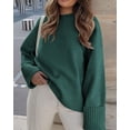 thumbnail image 4 of Suéter PRETTYGARDEN Oversized Peludo Cuello Redondo Verde Oscuro XS, 4 of 8
