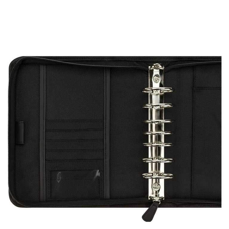 Franklincovey Classic Friday Nylon Zipper Binder with Handles - Black