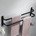 thumbnail image 1 of Rustproof Towel Bar Shower Towel Rack Kitchen Bathroom 2 Easy to Install Modern Layer 30cm, 1 of 7