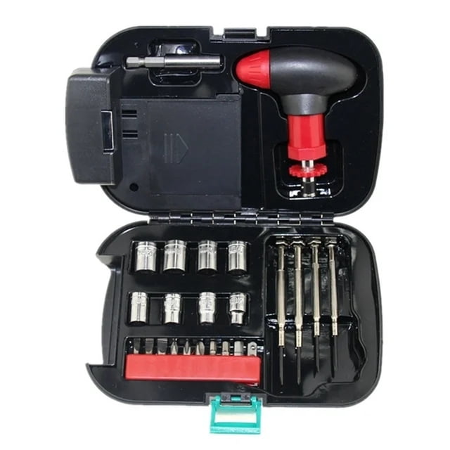 IMENGL Clearance! Delayuji Tool Bag Hardware Tool Flashlight Tool Set with Light Tool Box Tool Light 24 Set of Hardware Tool Flashlight Set One Size Black