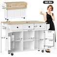 thumbnail image 4 of Tappio Kitchen Island with Trash Can Storage Cabinet, 4 of 11