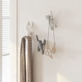thumbnail image 4 of Juego de 3 colgadores de pared (gris/blanco/gris oscuro) - Colgantes de pared decorativos para abrigos, bufandas, bolsos, mochilas, maletines, etc., 4 of 5