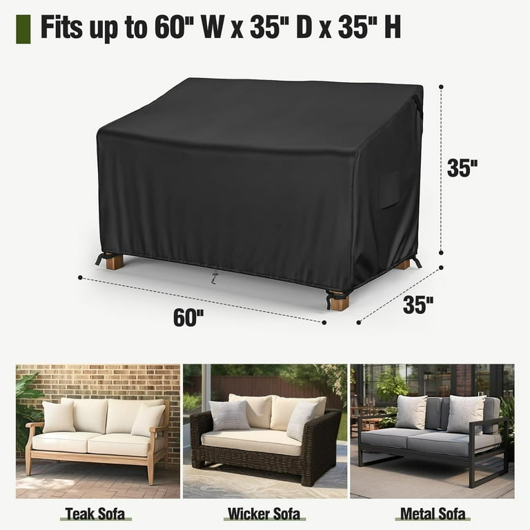 3-Seater Outdoor Couch Cover, Patio Furniture Covers Waterproof