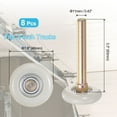 thumbnail image 2 of 8 Pack 1.8" White Nylon Garage Door Rollers, 3.27" Long Stem, White, 2 of 7