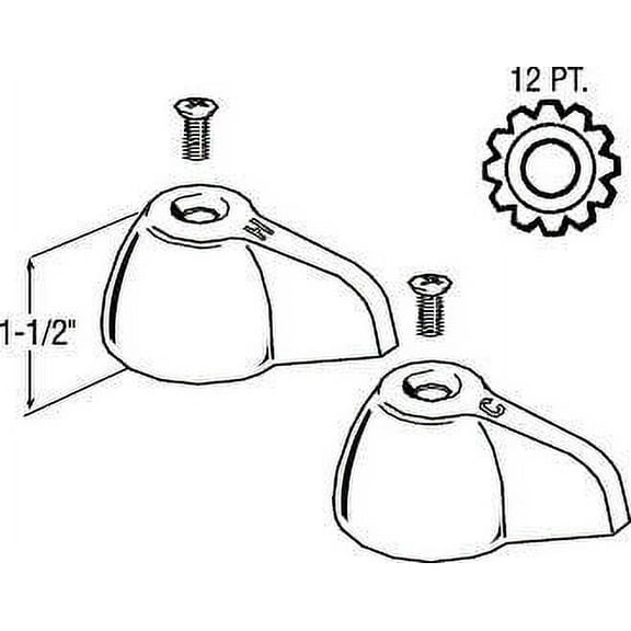 PROPLUS Crown Jewel Bathroom Handles for Price Pfister-133138