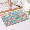 thumbnail image 4 of Blue and Pink Pioneer Flower Bathroom Rugs Mat,Non Slip Microfiber Bathroom Rug,Rubber Backing,Soft Bathroom Mats for Bathroom Floor,Tub and Shower,17x27in(43x68cm), 4 of 5