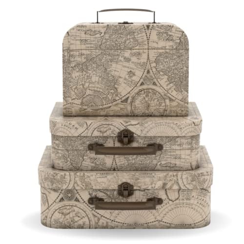 Set de 3 cajas de almacenamiento decorativas Soul & Lane para decoración de viaje