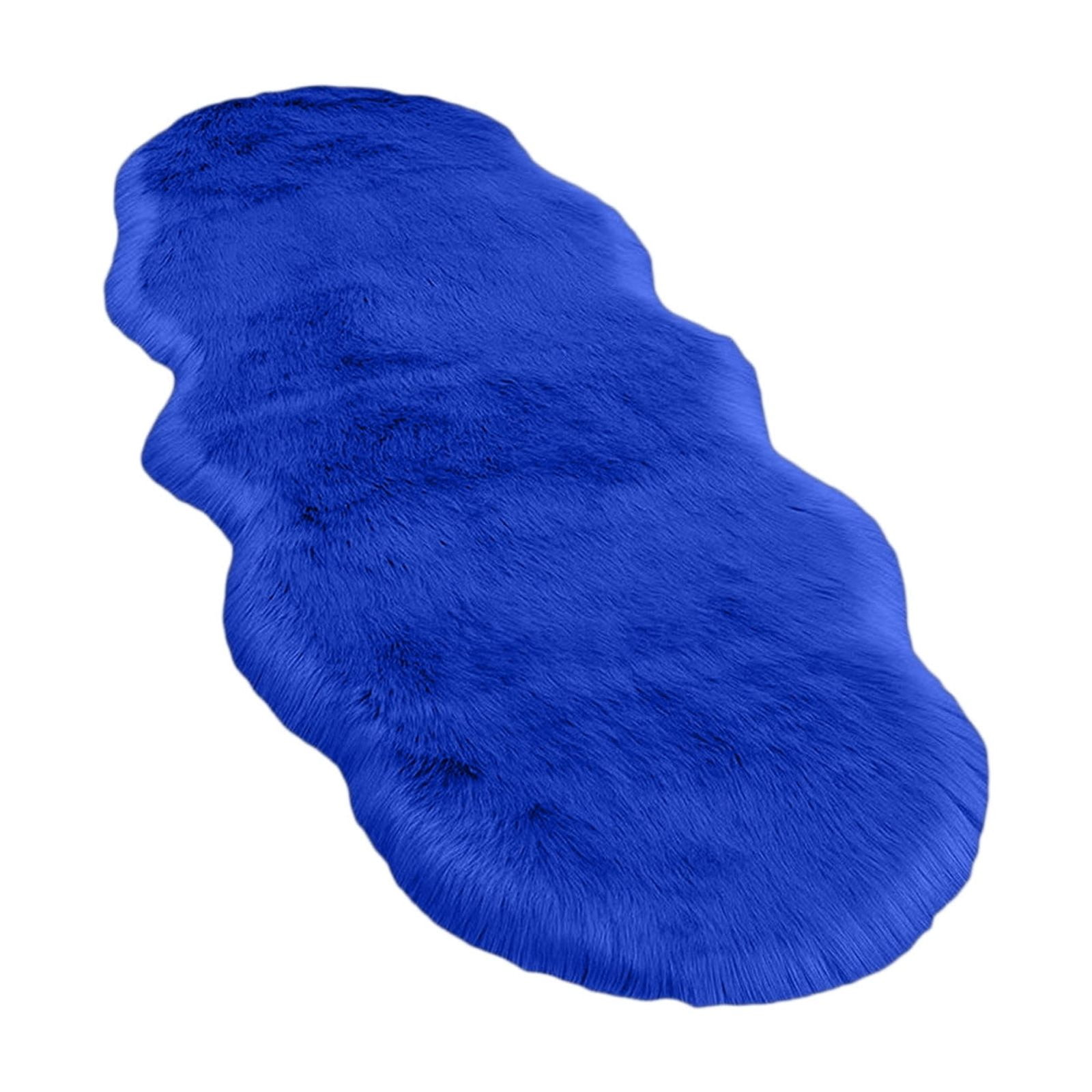 Meitianfacai 55in Extra Large Plush Rug, Ultra Soft Non-Slip Bathroom Carpet & Bedroom Rug, Machine Washable Water Absorbent Floor Mat, 15.6x55.1 Inch(Blue)