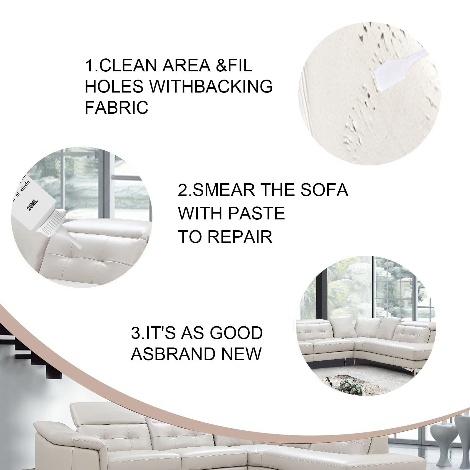 Leather And Repair Kit - Furniture Couch Car Seats Sofa Jacket Spray  Popcorn Ceiling Patching for Plaster Walls Wall Hole Cover 12x8 Dry Wall  Patch Crack Tape Ceiling Wall Plaster Patch Wall