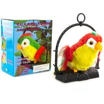 Talking Parrot Repeats What You Say Plush Animal Toy Electronic Parrot Plush Toy Birthday Present For Boy Girl 3-6 Year Old
