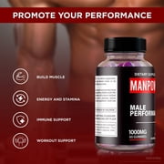 (3 Pack) ManPower Gummies, Official ManPower ME Gummies, All Natural Supplement To Support Extreme Stamina and Overall Wellness, Premium Gummy Reviews (180 Gummies)