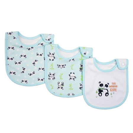 

harmtty 3Pcs Saliva Towels Cartoon Pattern Super Absorbent Soft Baby Feeding Bibs for Toddlers Blue