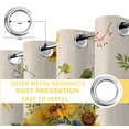 thumbnail image 6 of Sunflower Blackout Curtains for Bedroom/Living Room, Thermal Insulated Kitchen Curtains, Watercolor Summer Floral Truck Vintage Grommet Darkening Window Treatment Drapes 27.5"x39"x2, 6 of 8